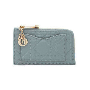 Christian Dior Lady Compact Zip Card Holder Coin Wallet